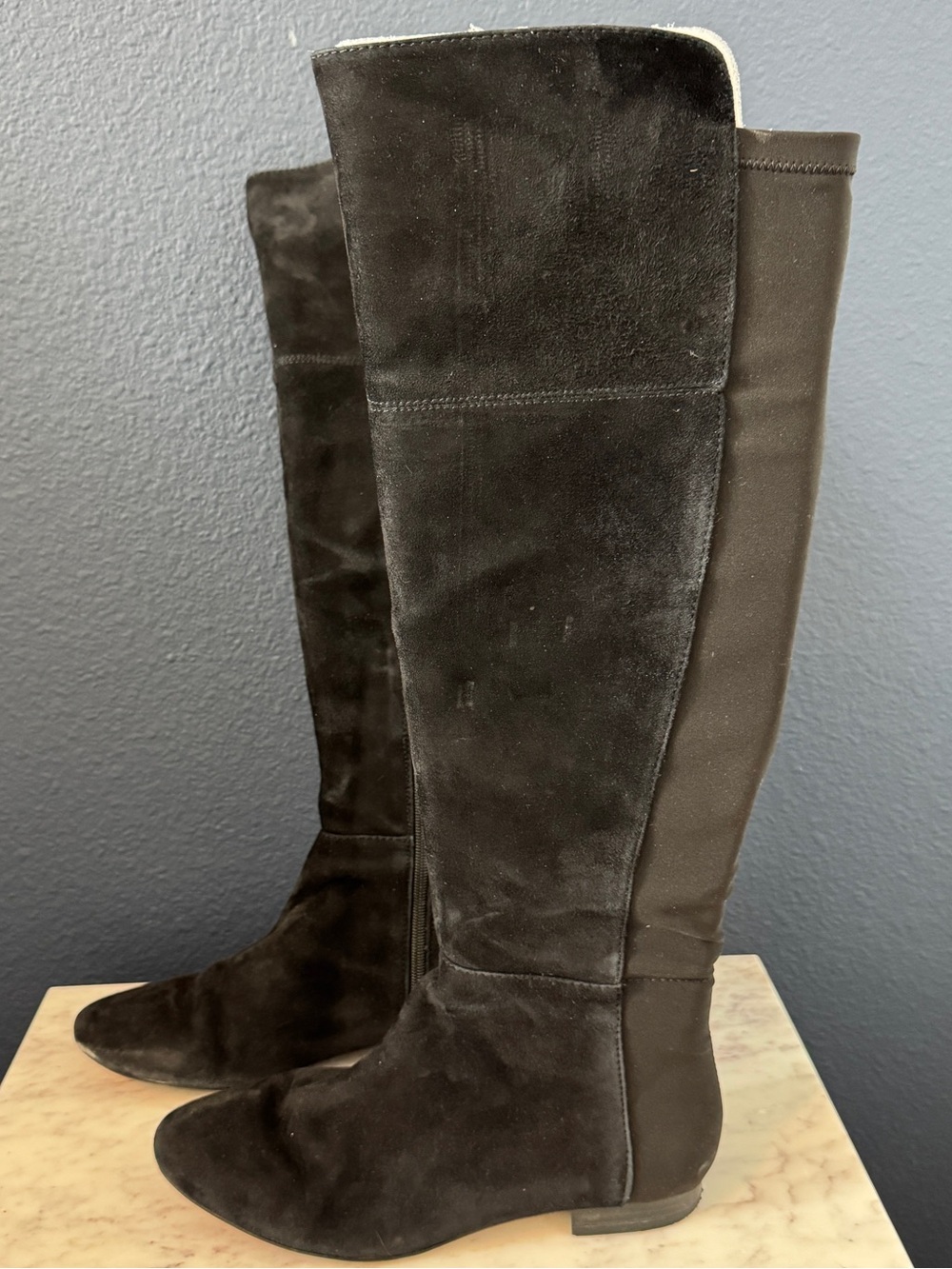 Banana Republic Black Over-the-Knee Suede Boots